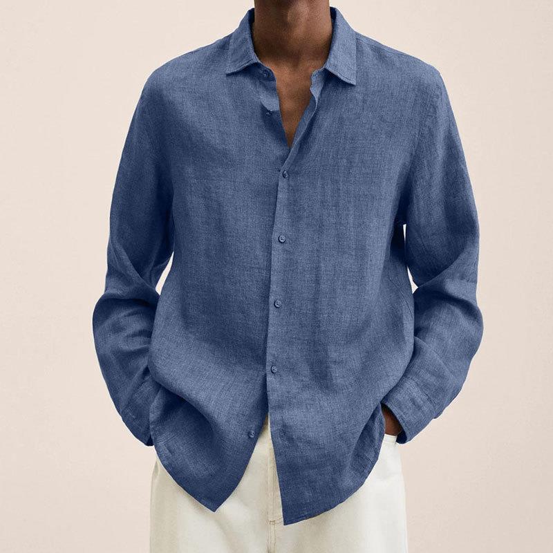 Giovanni Men's Shirt - Breathable Linen, Long Sleeves, Classic and Elegant Design