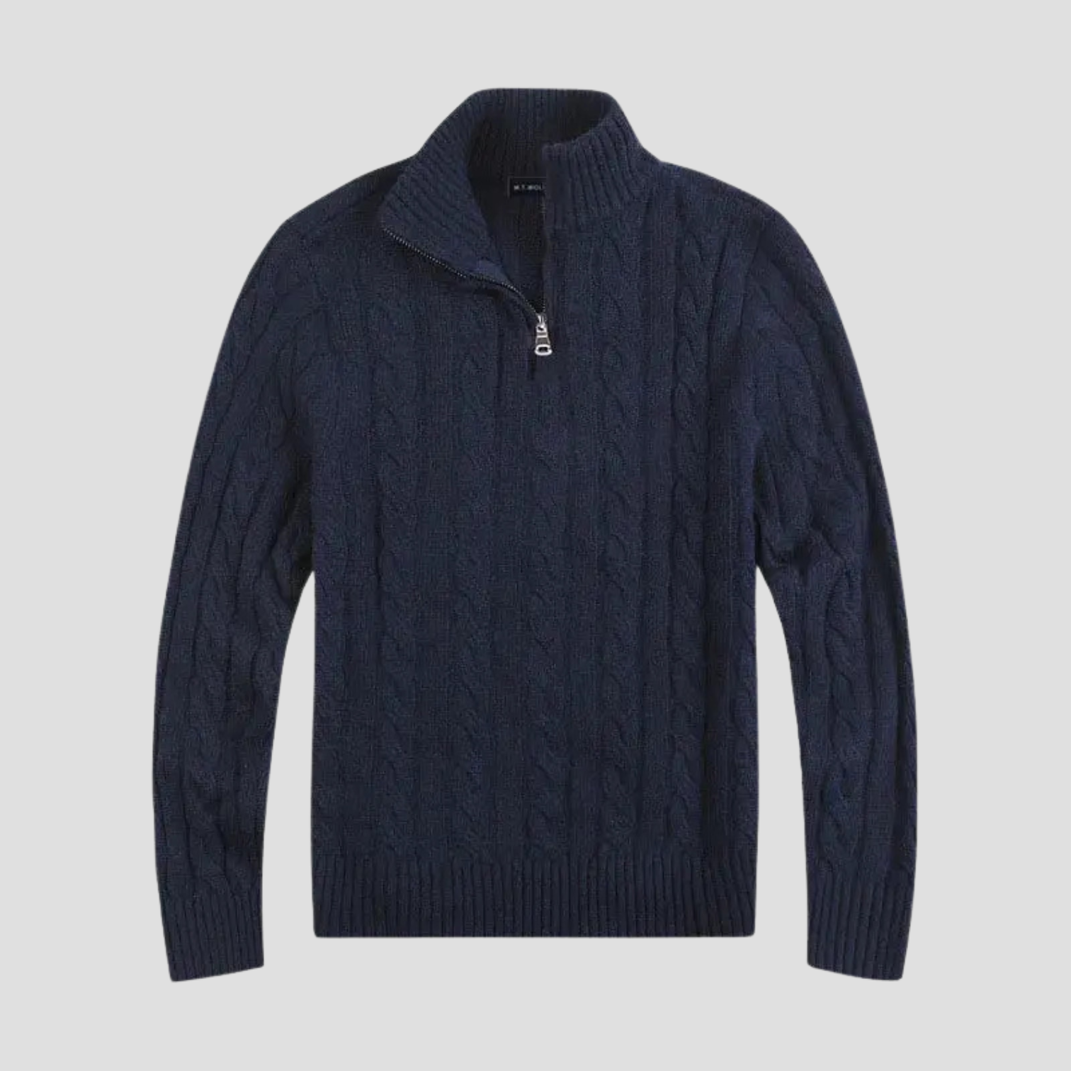 Pull en maille demi-zip pour homme - La maille câblée intemporelle rencontre la sophistication moderne