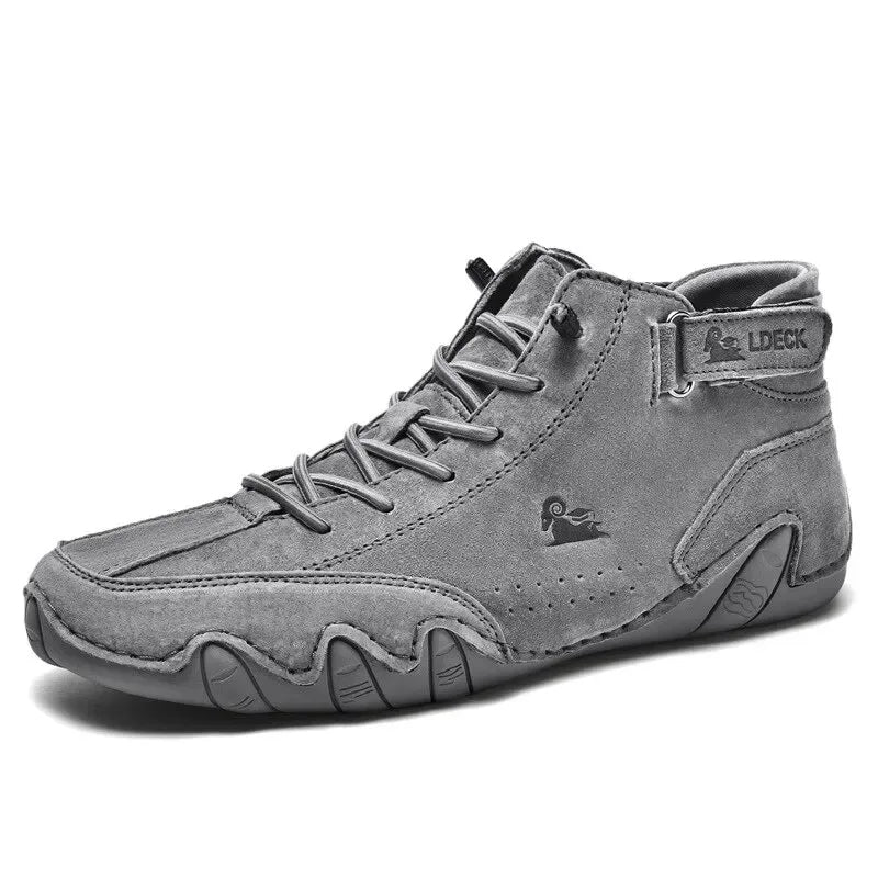 Men's Waterproof High-Top Shoes | Weather Resistant Street Style Boots with Elastic Closure and Durable Rubber Sole