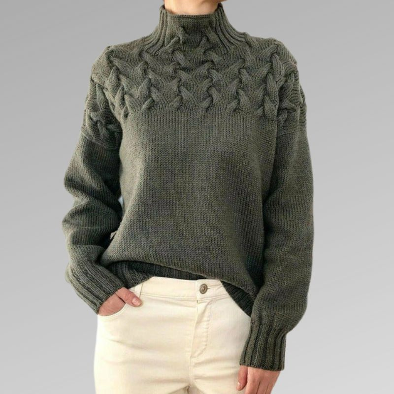 Pulover călduros cu mâneci lungi pentru femei