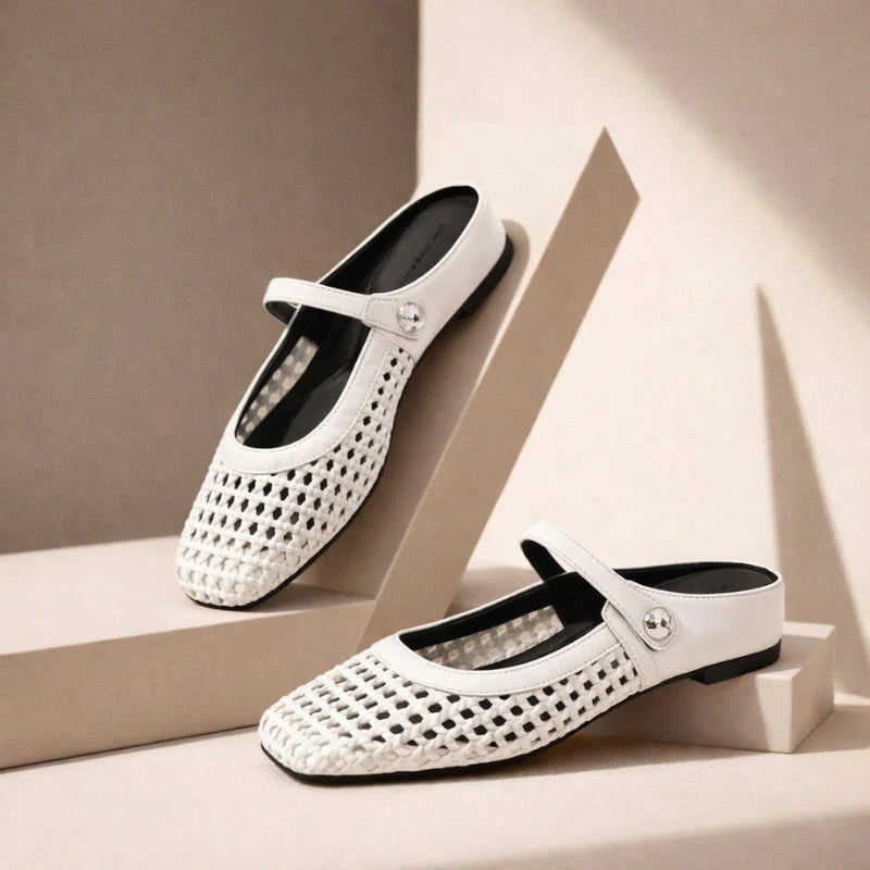 Women’s Woven Metallic Flats