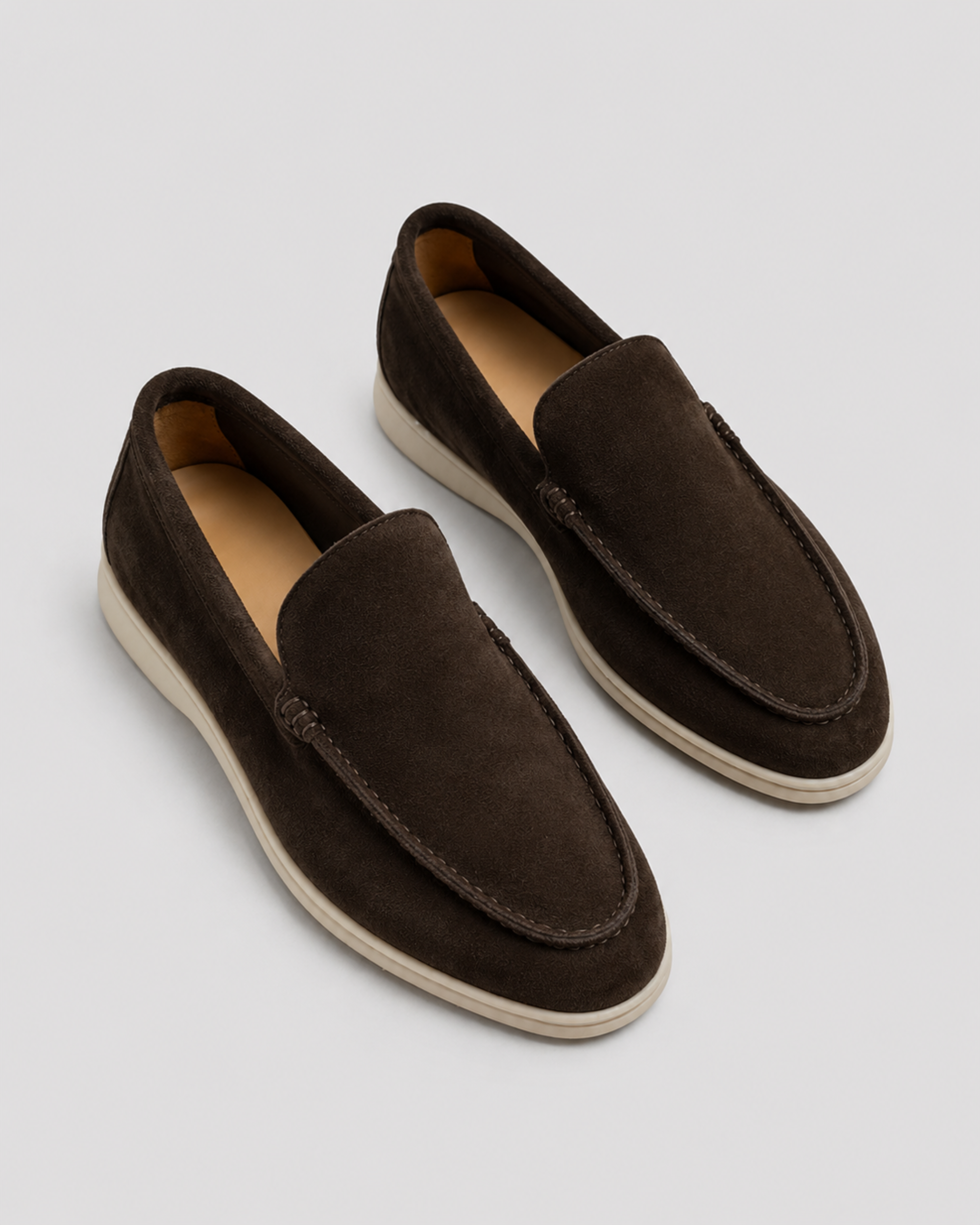 Mocasines de ante para hombre | Zapatos informales cómodos sin cordones, ideales para un estilo «smart-casual» | Parte superior de ante suave con plantilla acolchada
