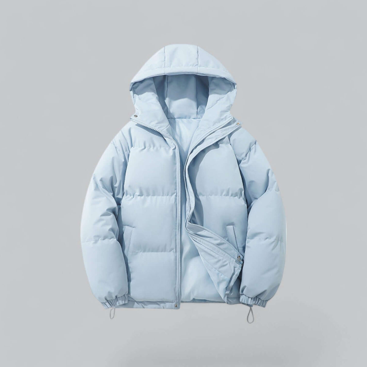 Chaqueta parka de invierno para hombre | Abrigo acolchado con capucha, puños cortavientos y bolsillos seguros para una protección cálida en el día a día