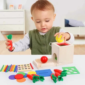 Κύβος κινητικών δεξιοτήτων 4 σε 1 Montessori