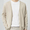 Cardigan pentru bărbați cu guler în V | Tricotaj slim fit din amestec de bumbac | Bluză ușoară cu mâneci lungi și nasturi, ideală pentru stratificare, pentru bărbați