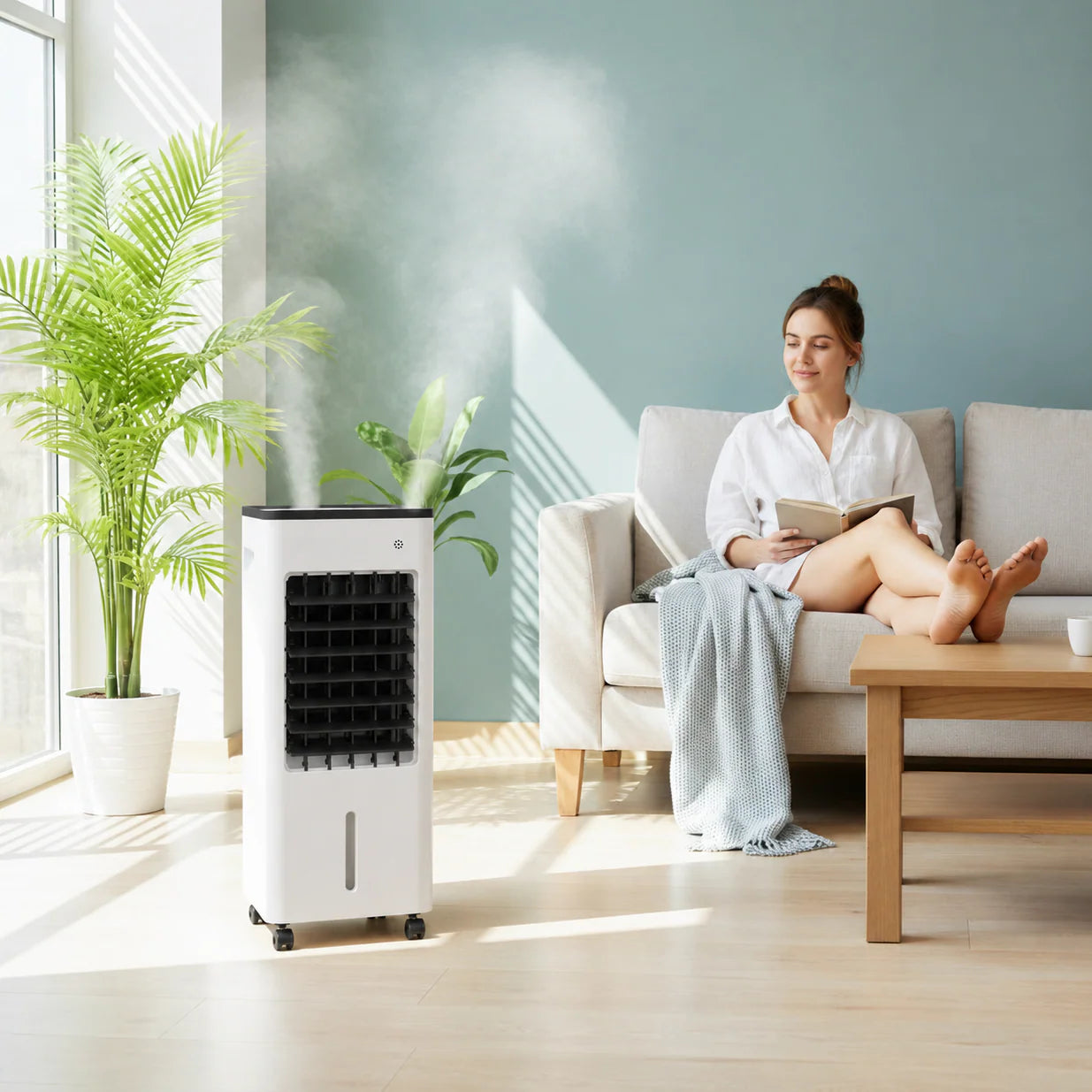 Ventilator portabil 3-în-1 cu răcitor de aer și umidificator