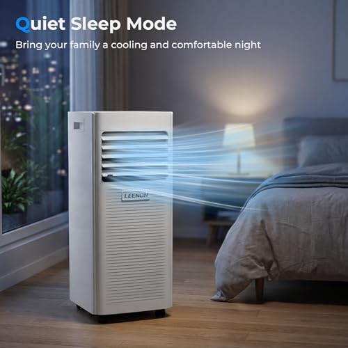 Prenosná klimatizácia s výkonom 9000 BTU, odvlhčovačom a ventilátorom | Prenosná chladiaca jednotka so súpravou na montáž do okna a 24-hodinovým časovačom