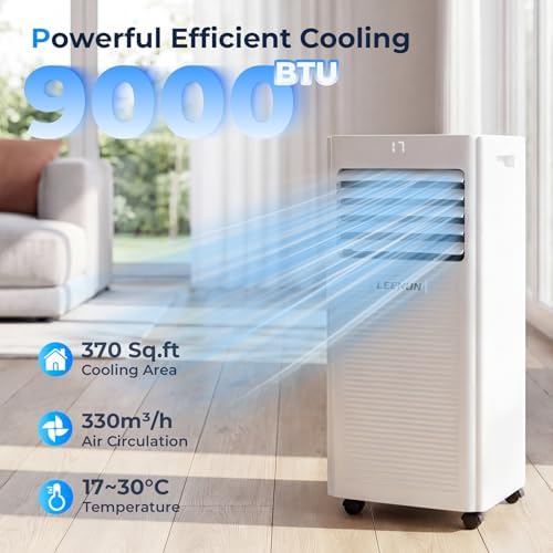 Przenośny klimatyzator 3 w 1 o wydajności 9000 BTU do sypialni