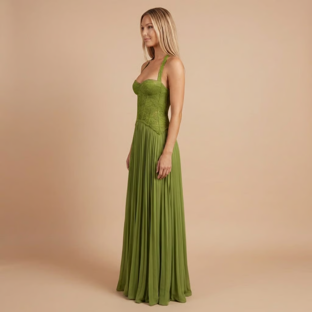 Women's Formal Sweetheart Pleated Maxi Dress - product image 2