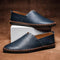 Mocassins en cuir pour homme | Chaussures décontractées à enfiler avec semelle souple | Chaussures de marche légères pour un look chic et décontracté au quotidien