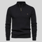 Pull en tricot côtelé demi-zip pour hommes