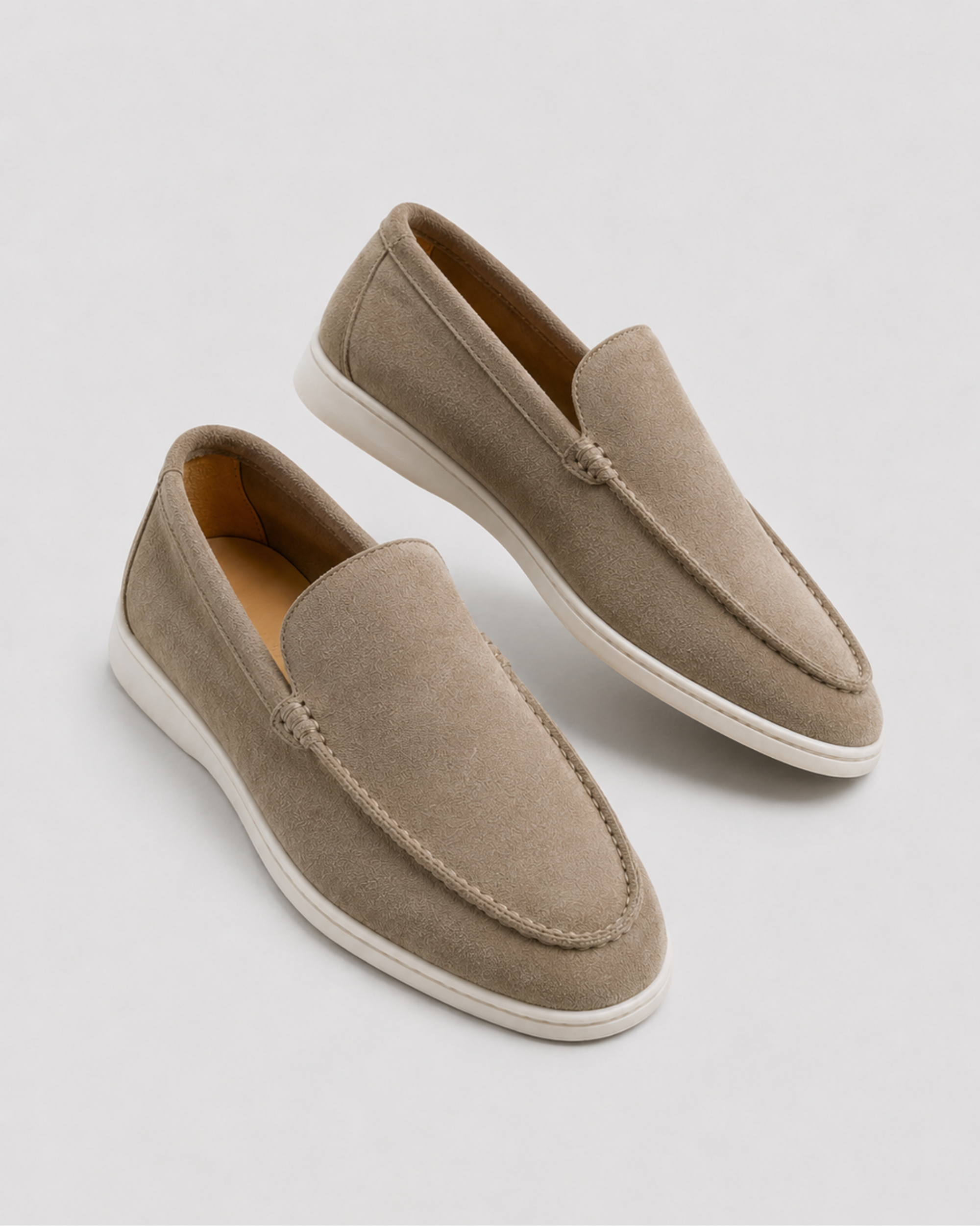 Mocasines de ante para hombre | Zapatos informales cómodos sin cordones, ideales para un estilo «smart-casual» | Parte superior de ante suave con plantilla acolchada