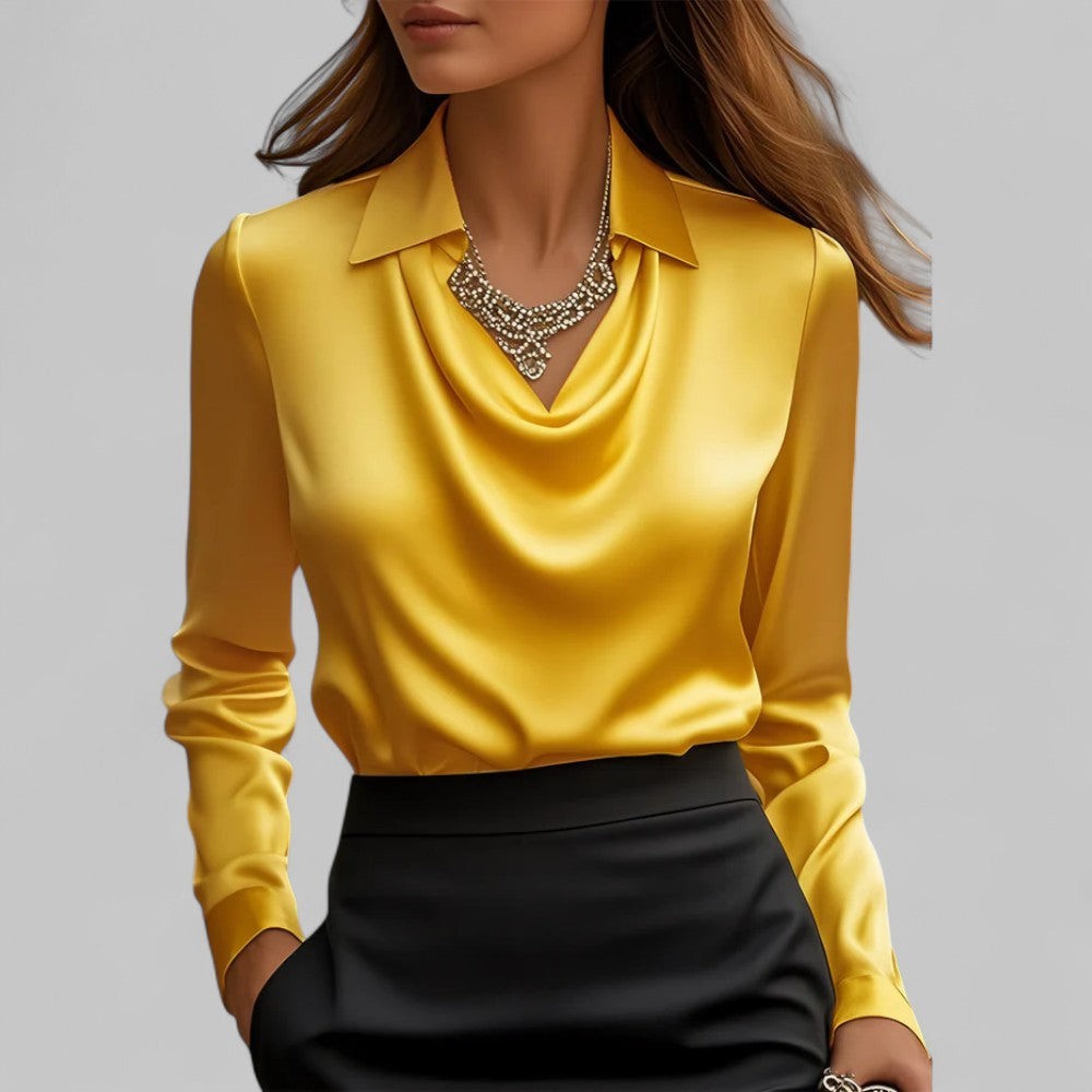 Long Sleeve Collared Blouse for Women - Image 7