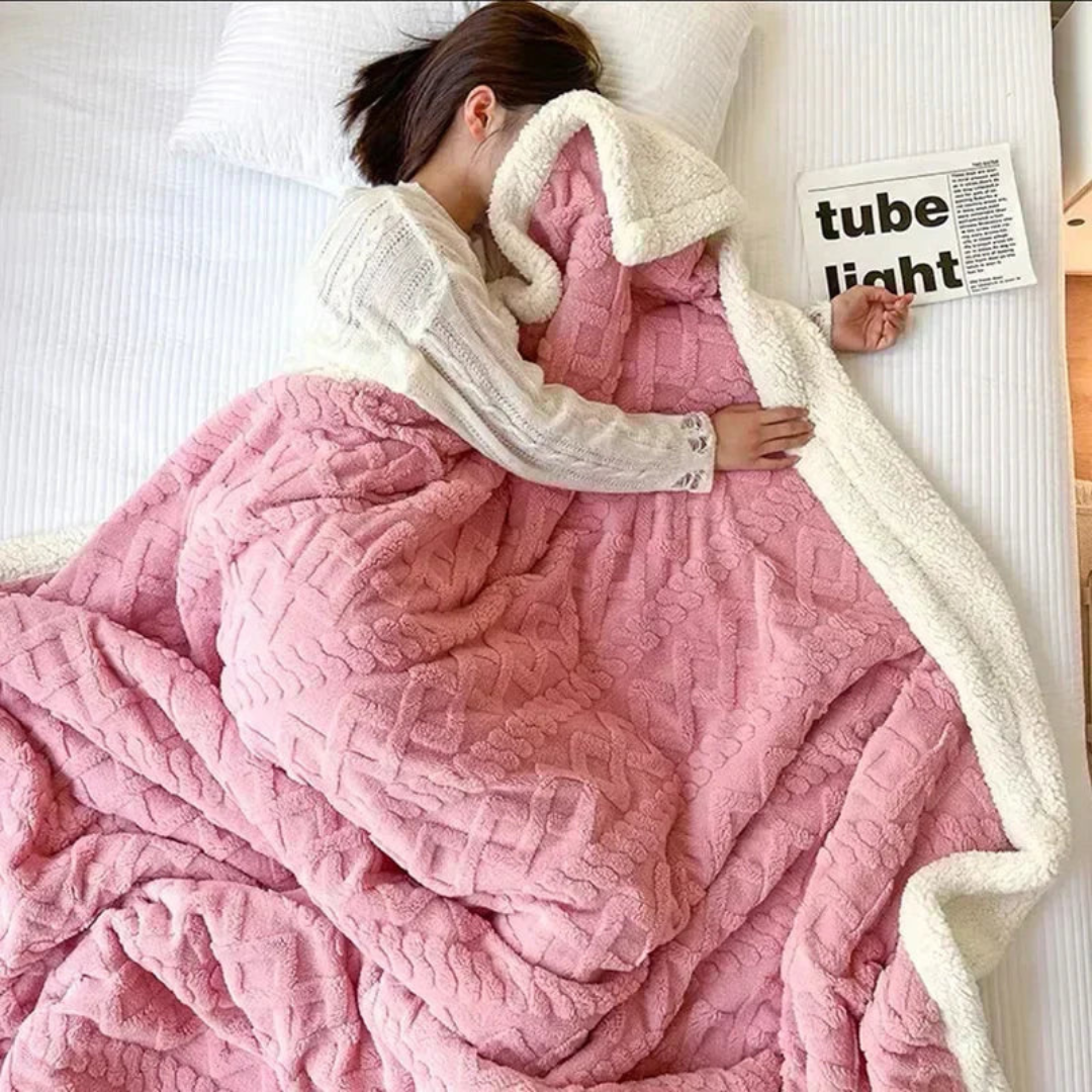 Calda coperta invernale per le notti fredde - Spessa, soffice ed elegante per la camera da letto e il divano
