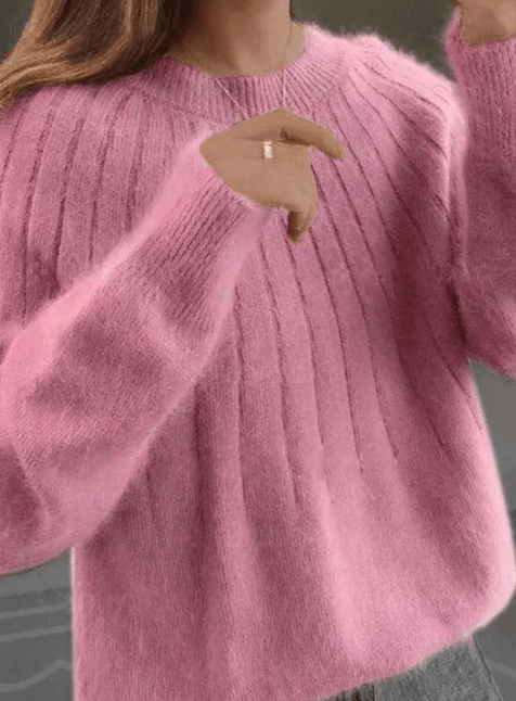 Ribbed Crew Neck Sweater for Women - Image 4