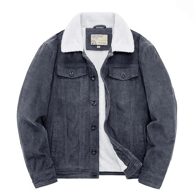 Chaqueta cortavientos de pana informal para hombre | Abrigo de uso diario, cálido y de corte holgado | Prenda de abrigo versátil y ligera para hombre
