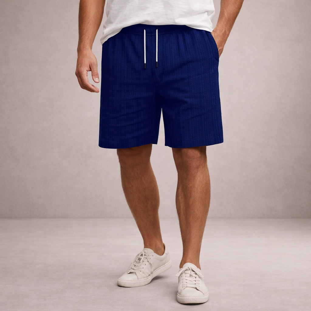Pantalones cortos de lino para hombre | Pantalones cortos informales de verano, de corte regular y transpirables | Pantalones cortos ligeros de corte holgado para la playa y actividades al aire libre