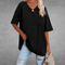 Women's Oversize T-shirt - Comfortable design with a heart neckline and lightweight, breathable fabric
