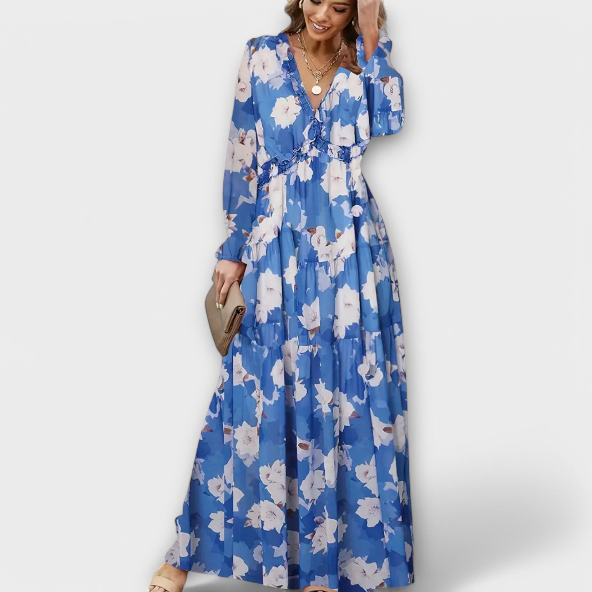Nova - Maxi abito elegante a fantasia