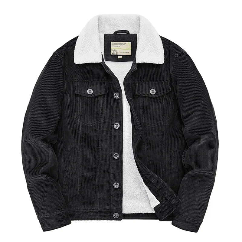 Chaqueta cortavientos de pana informal para hombre | Abrigo de uso diario, cálido y de corte holgado | Prenda de abrigo versátil y ligera para hombre