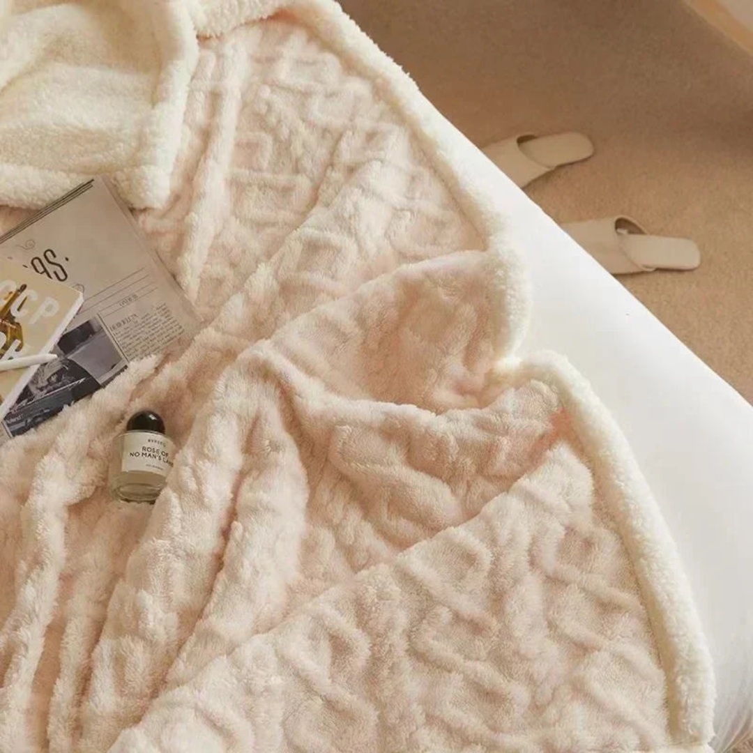 Calda coperta invernale per le notti fredde - Spessa, soffice ed elegante per la camera da letto e il divano