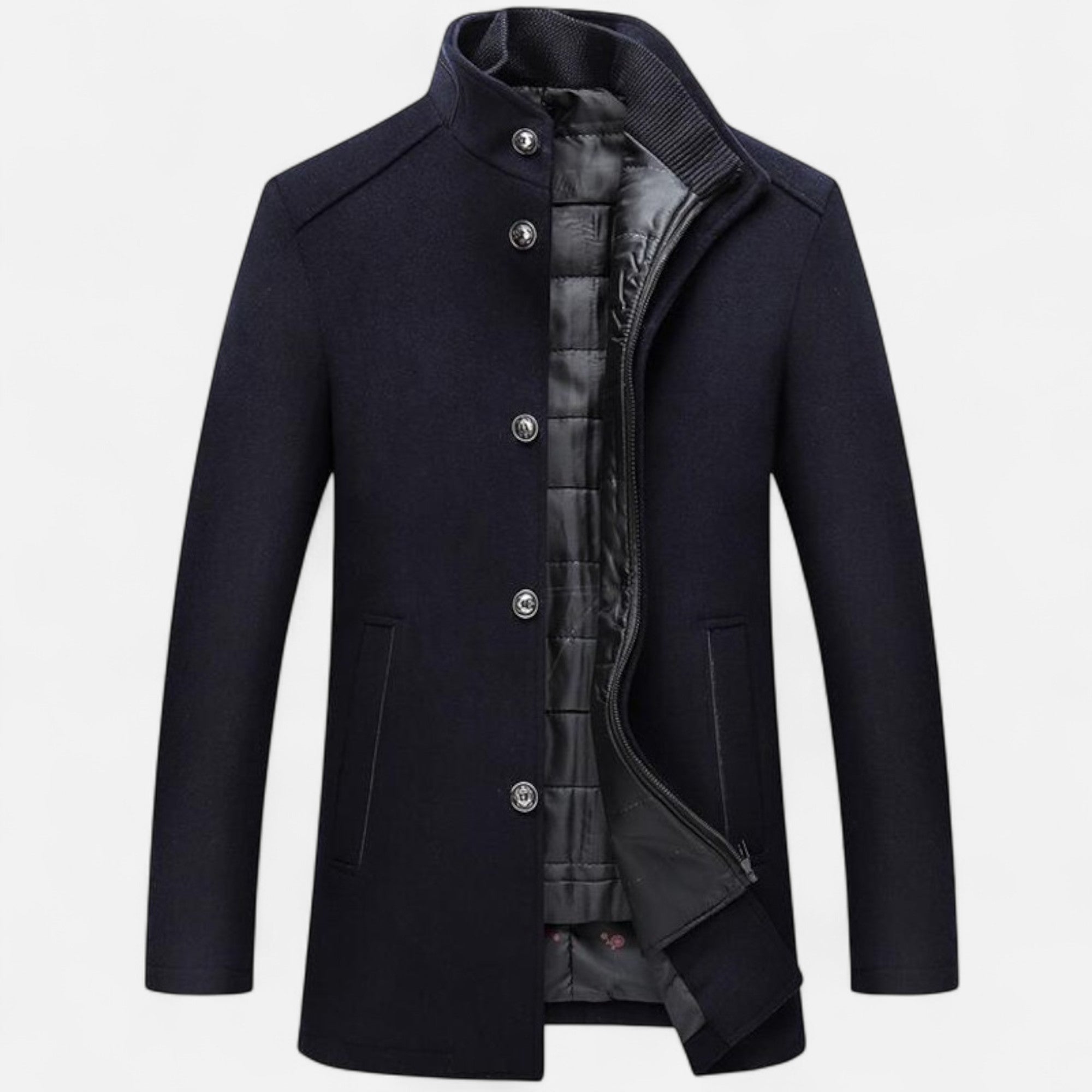 Stand Collar Coat for Men - Image 5