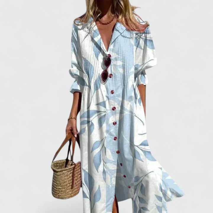 Women's Boho Midi Summer Dress | Relaxed Fit Flowing Silhouette for Casual Wear and Travel | Comfortable Everyday Style