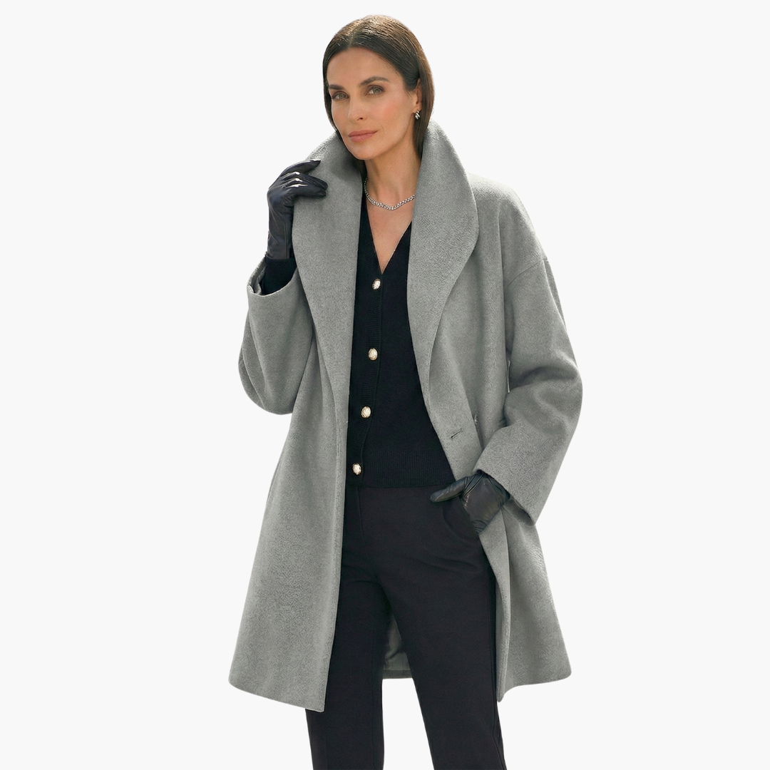 Oversized Cocoon Coat for Women - Image 13