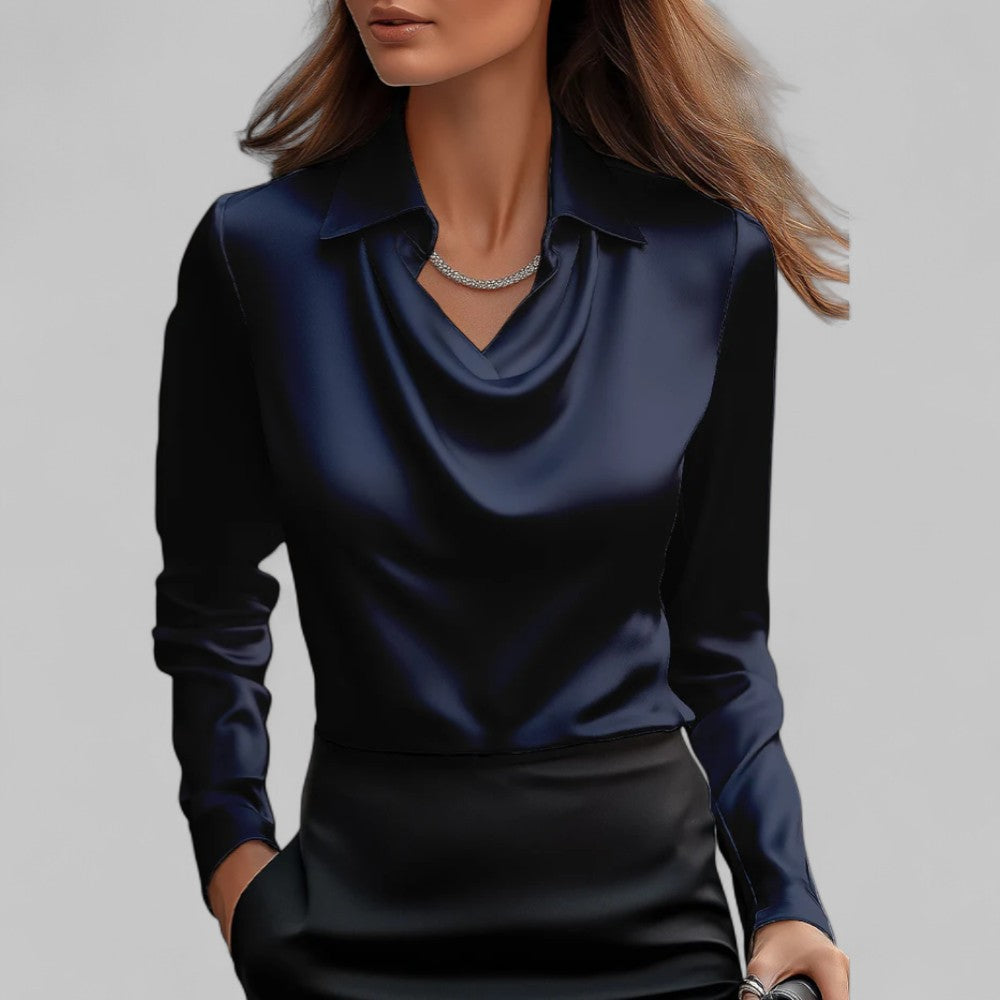 Long Sleeve Collared Blouse for Women - Image 8