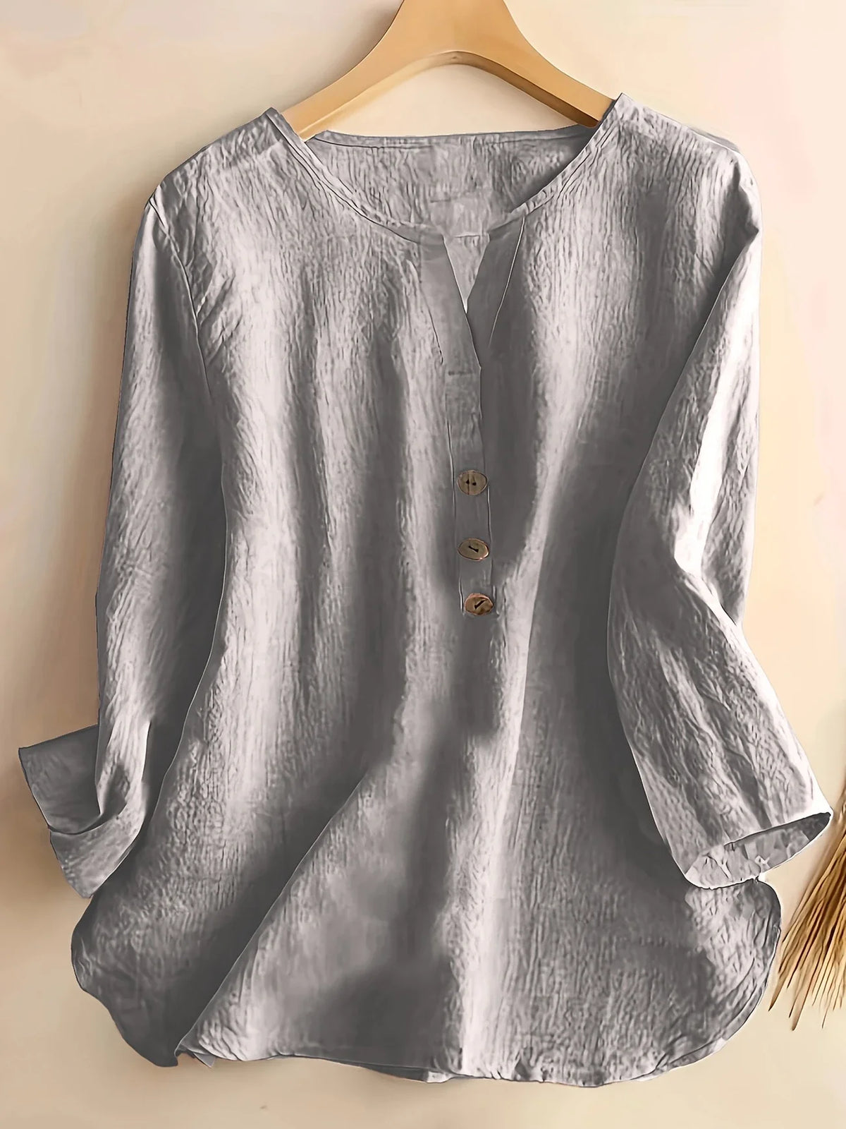 Luna - Casual Cotton and Linen Blouse