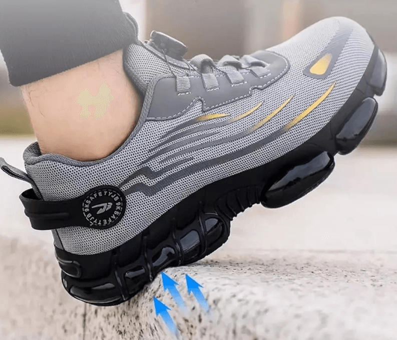 Men's Steel Toe Safety Sneakers | Lightweight Puncture Proof Work Shoes | Breathable Non-Slip Protective Trainers for Men