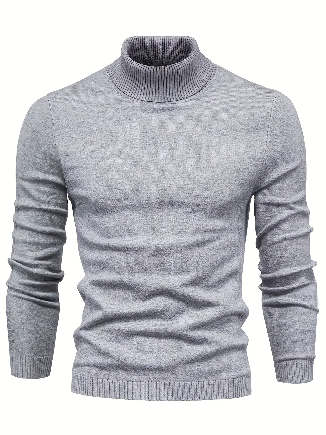 Maglione da uomo a collo alto | Collo a costine
