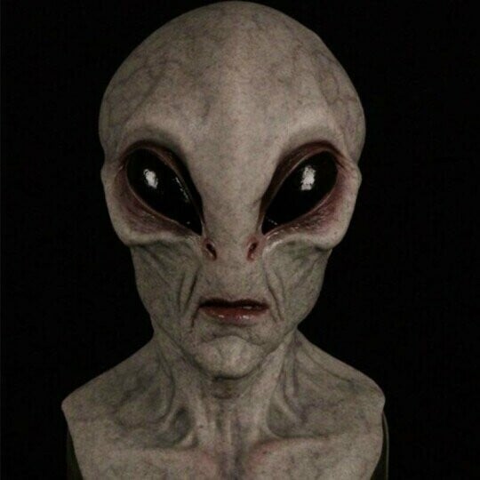 Realistická maska mimozemšťana pro halloweenské kostýmy | Prodyšná latexová maska zakrývající celou hlavu pro sci-fi cosplay a tématické večírky