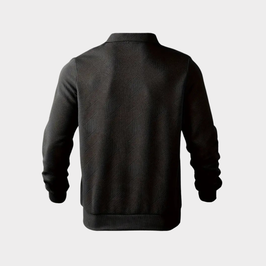 Jersey de hombre con cremallera de un cuarto | Acabado de primera calidad