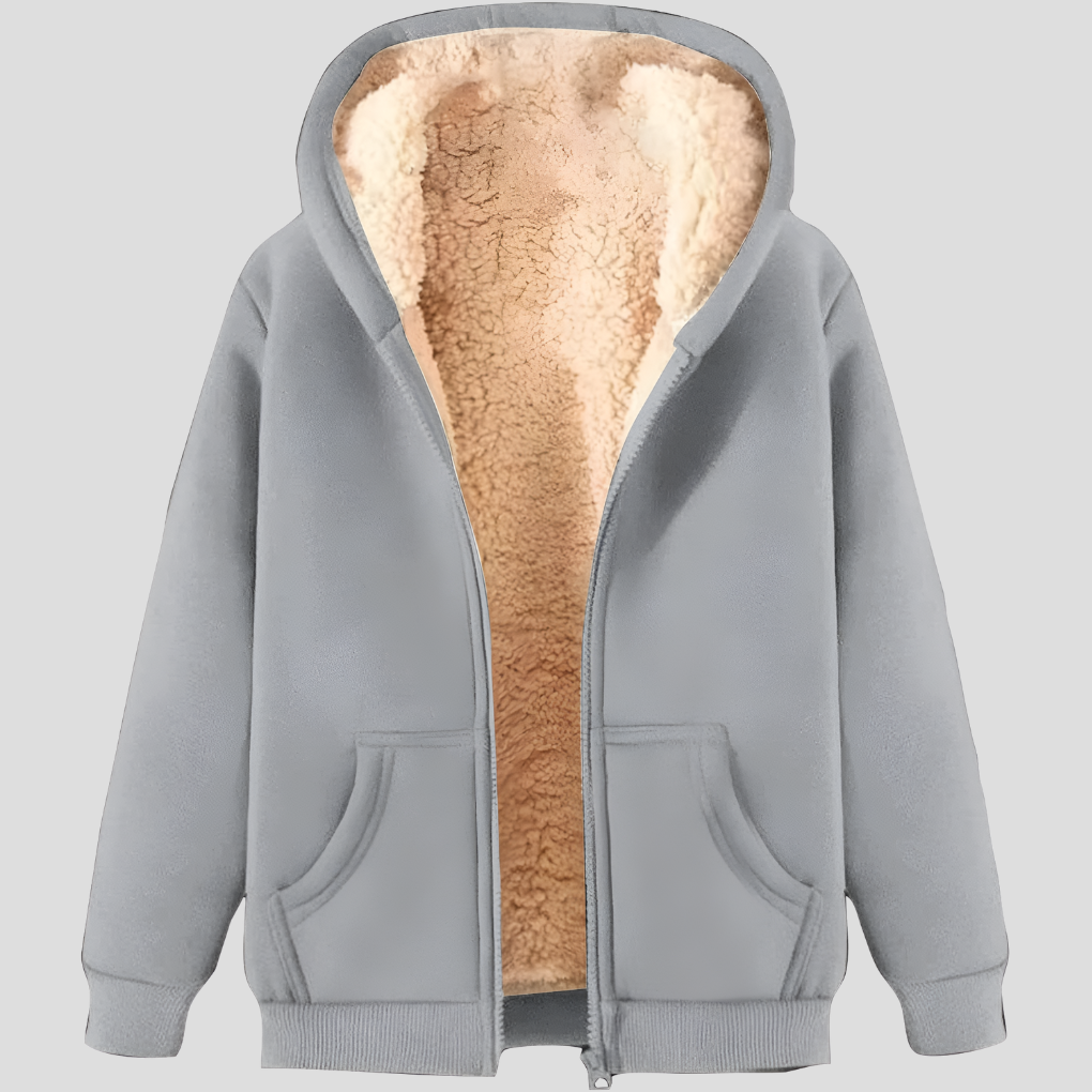 Warm, fleece-lined winter hoodie for men