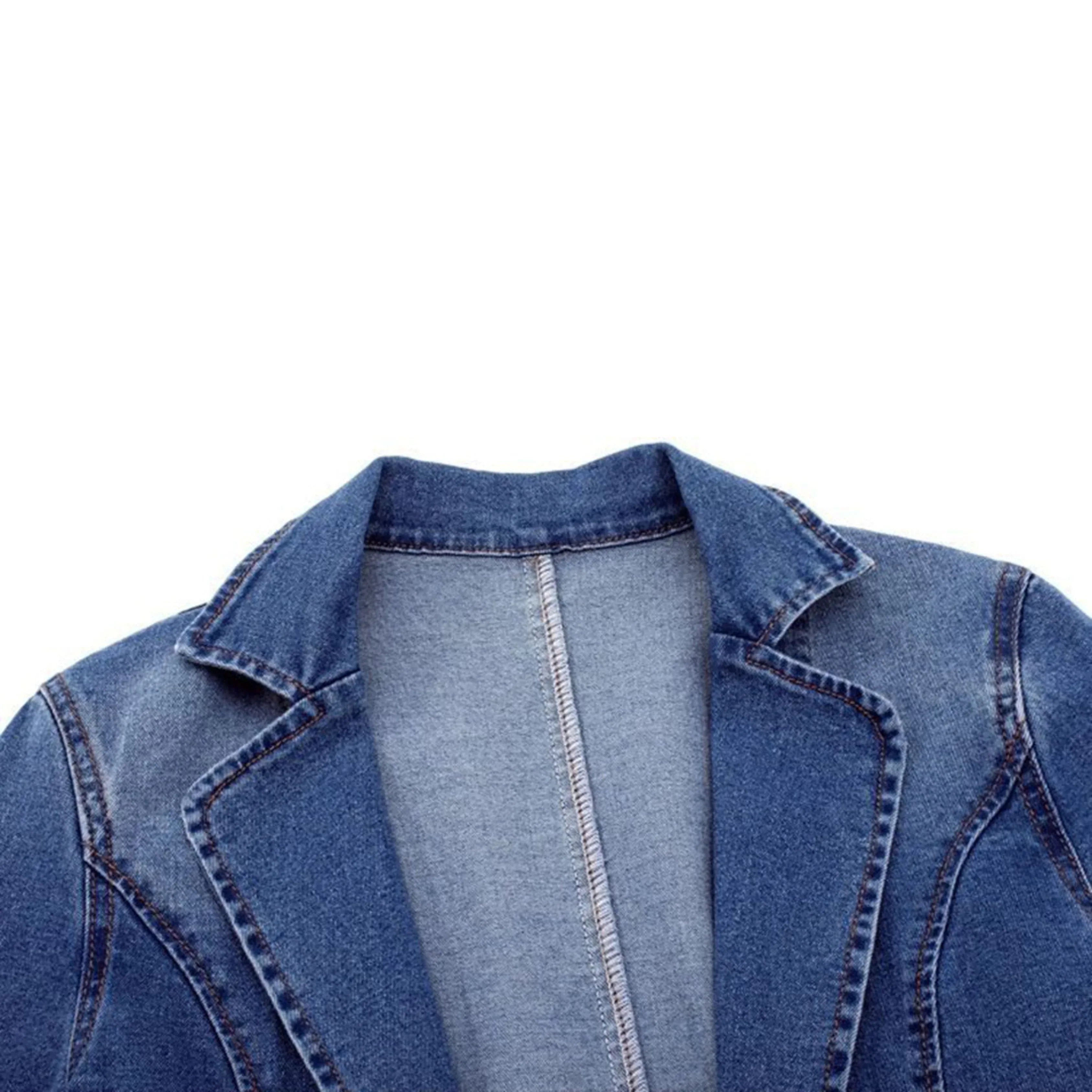 Blazer da donna in denim e stile moderno