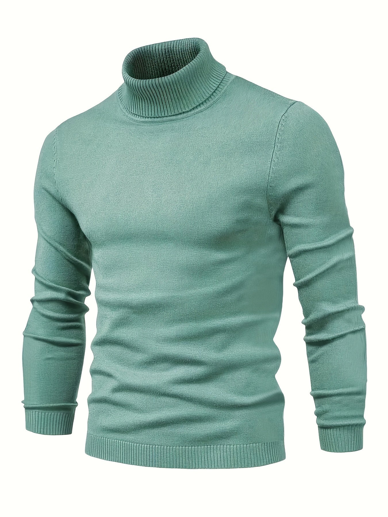 Maglione da uomo a collo alto | Collo a costine