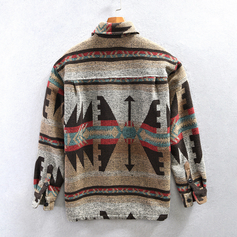 Long Sleeve Patterned Shirt for Men - Image 2