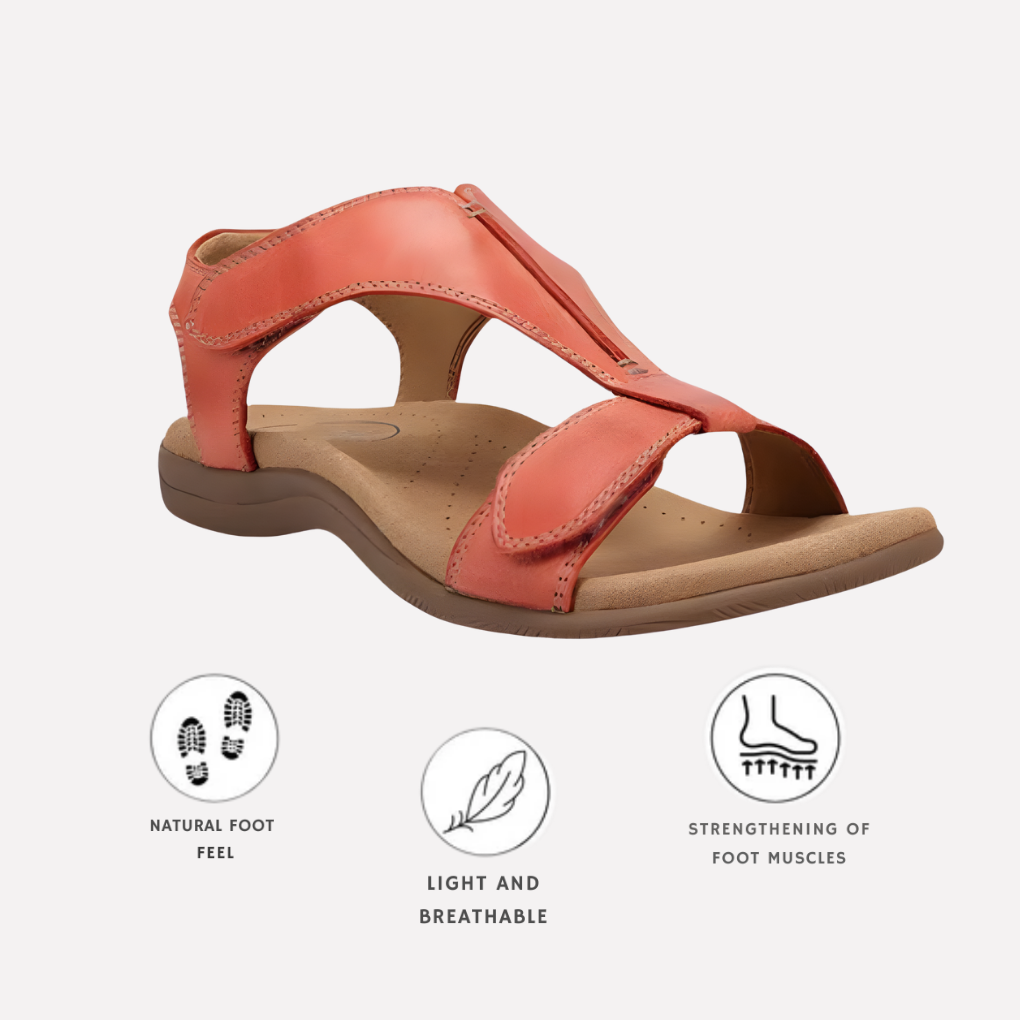 Ergonomické dámske sandále – pohodlné sandále na chôdzu s podpornou stielkou a nastaviteľnými remienkami na každodenné nosenie