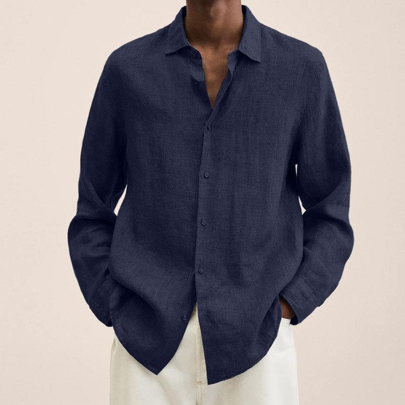 Giovanni Men's Shirt - Breathable Linen, Long Sleeves, Classic and Elegant Design