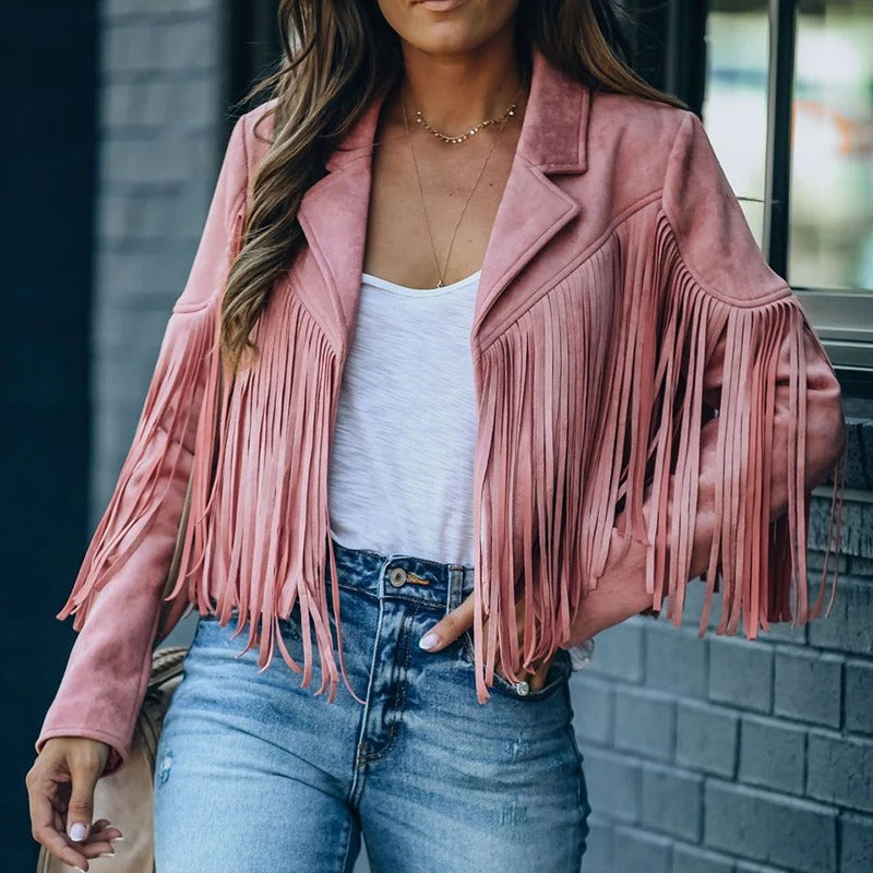 Veste tendance à franges | Coupe ample et respirante