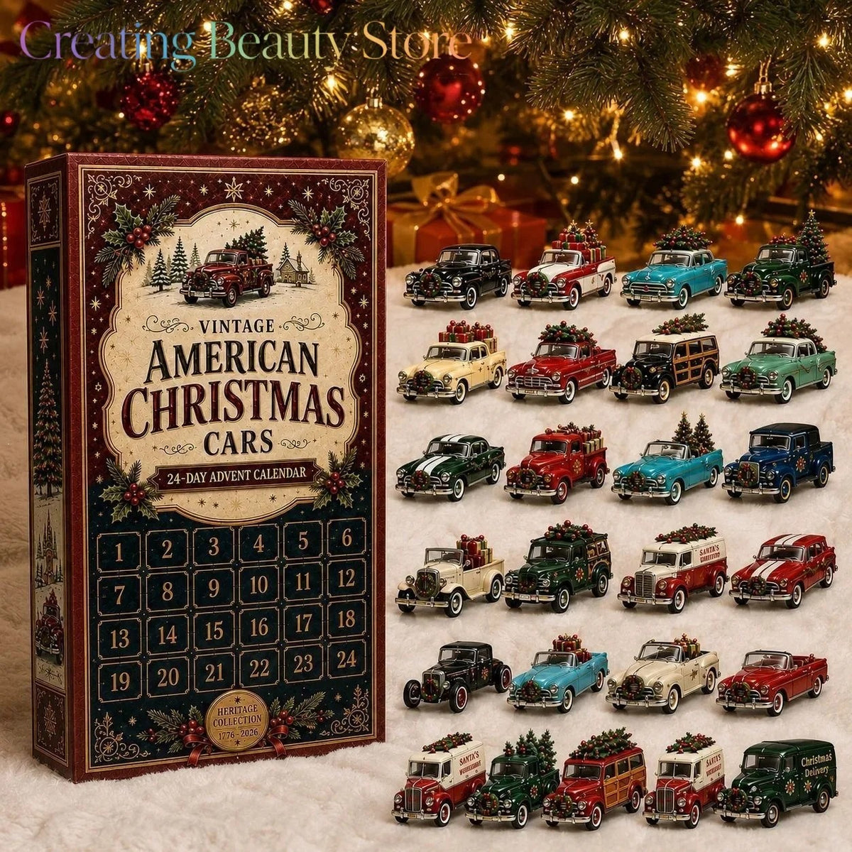 Adventný kalendár pre preteky športových áut 2027 – 24-dňové odpočítavanie s miniatúrnymi odliatkovými autíčkami