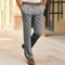 Pantaloni da ufficio da uomo a gamba dritta | Pantaloni business casual in misto cotone traspirante | Pantaloni leggeri a vita media per tutti i giorni