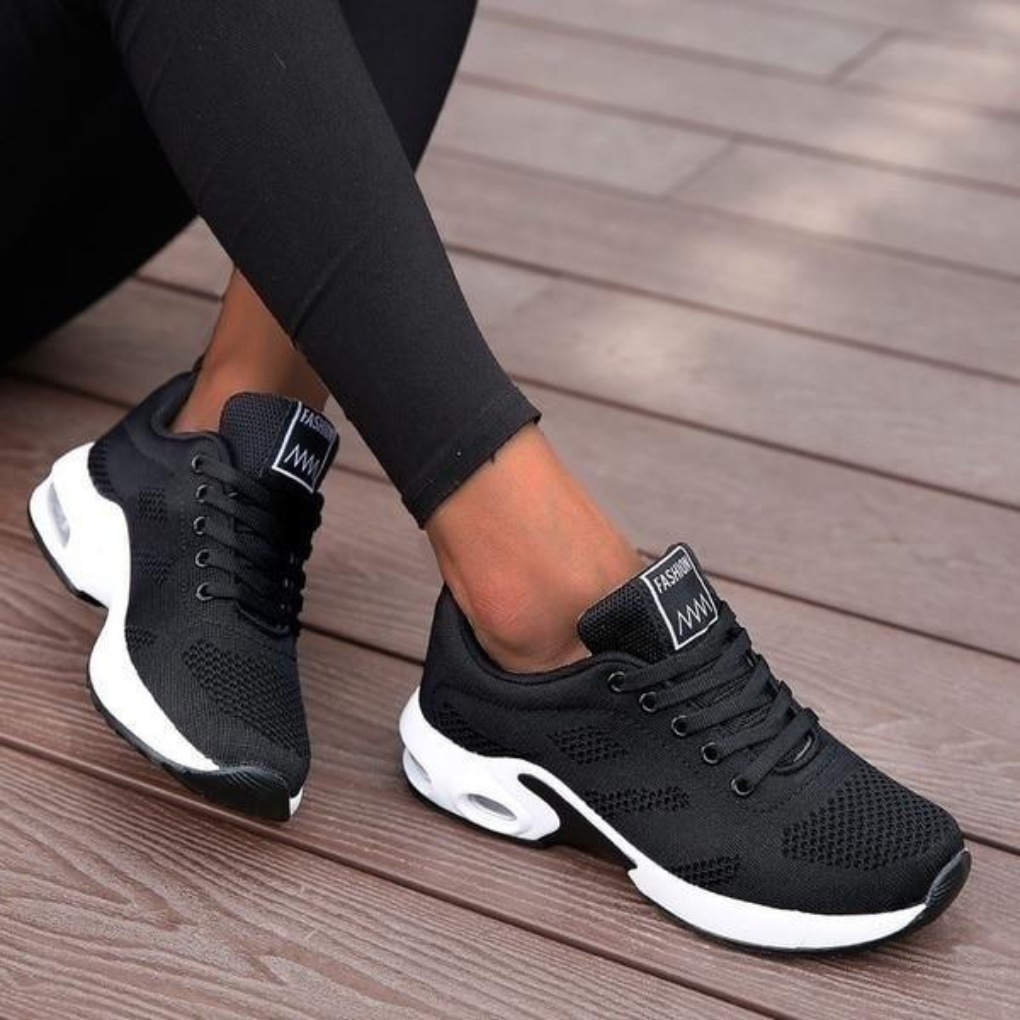 Zapatos ortopédicos de paseo para mujer | Zapatillas ligeras con soporte para el arco | Calzado sin cordones de malla transpirable para una comodidad que dura todo el día