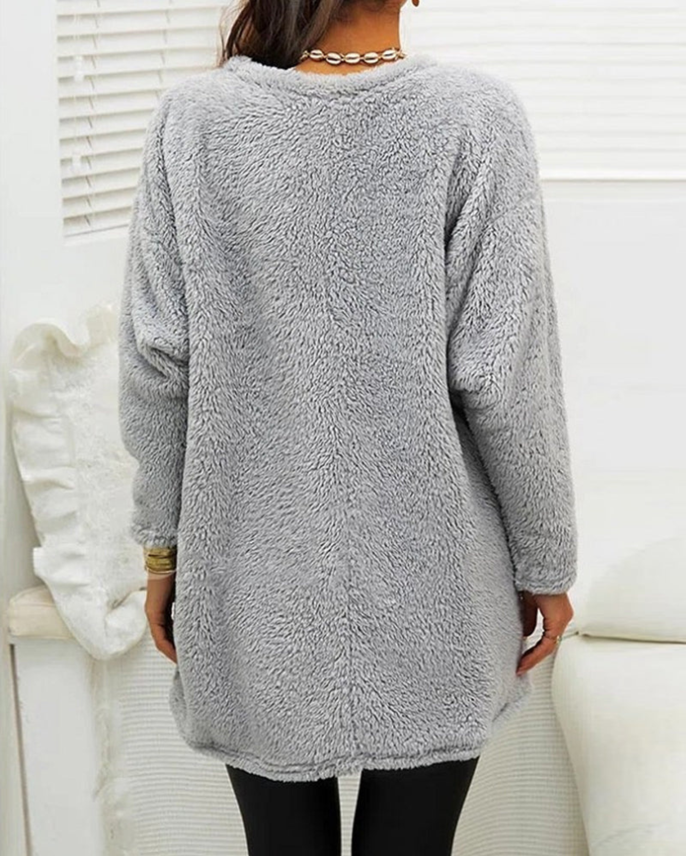 Varm lang sweater til kvinder