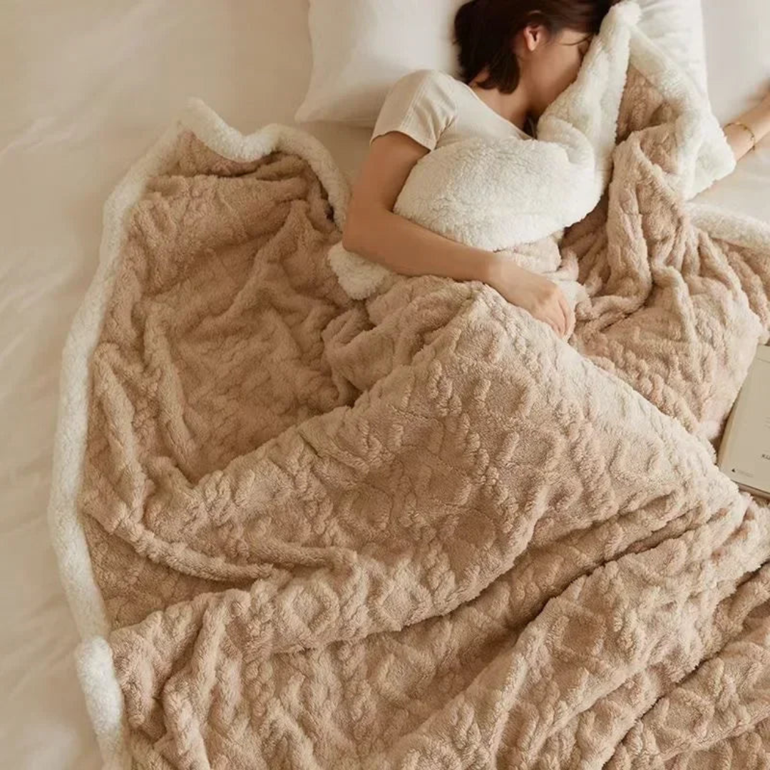 Calda coperta invernale per le notti fredde - Spessa, soffice ed elegante per la camera da letto e il divano