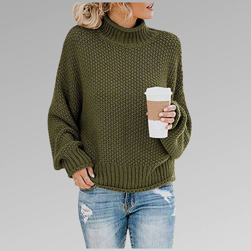Oversized Turtleneck Sweater for Women - Image 2
