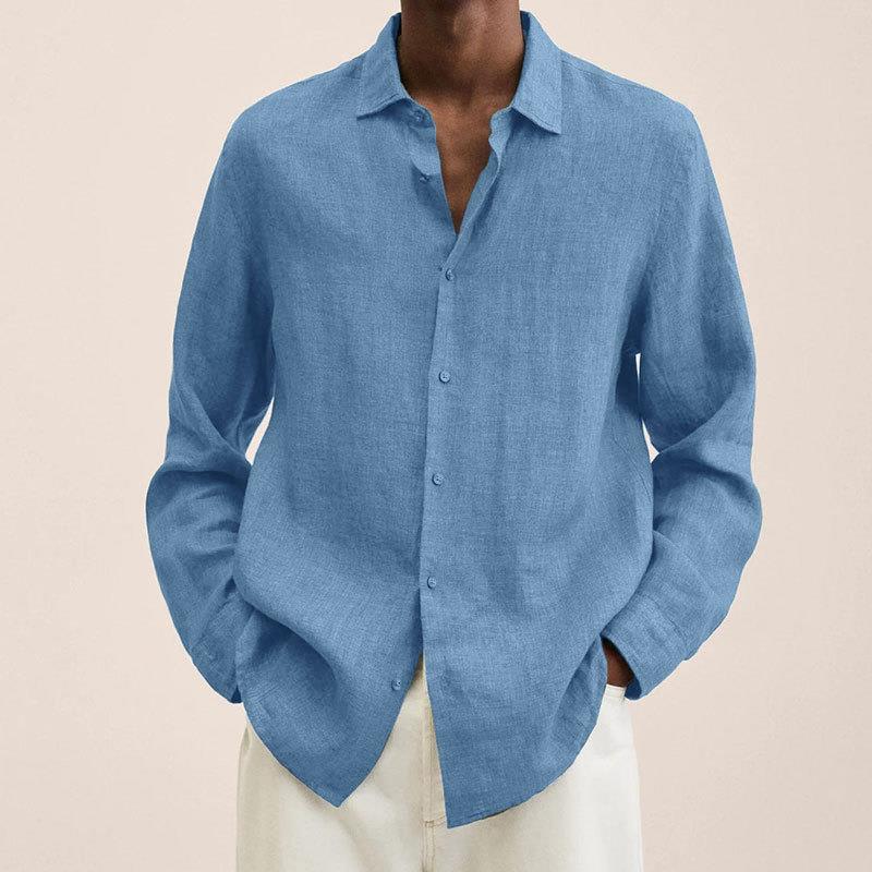 Giovanni Men's Shirt - Breathable Linen, Long Sleeves, Classic and Elegant Design