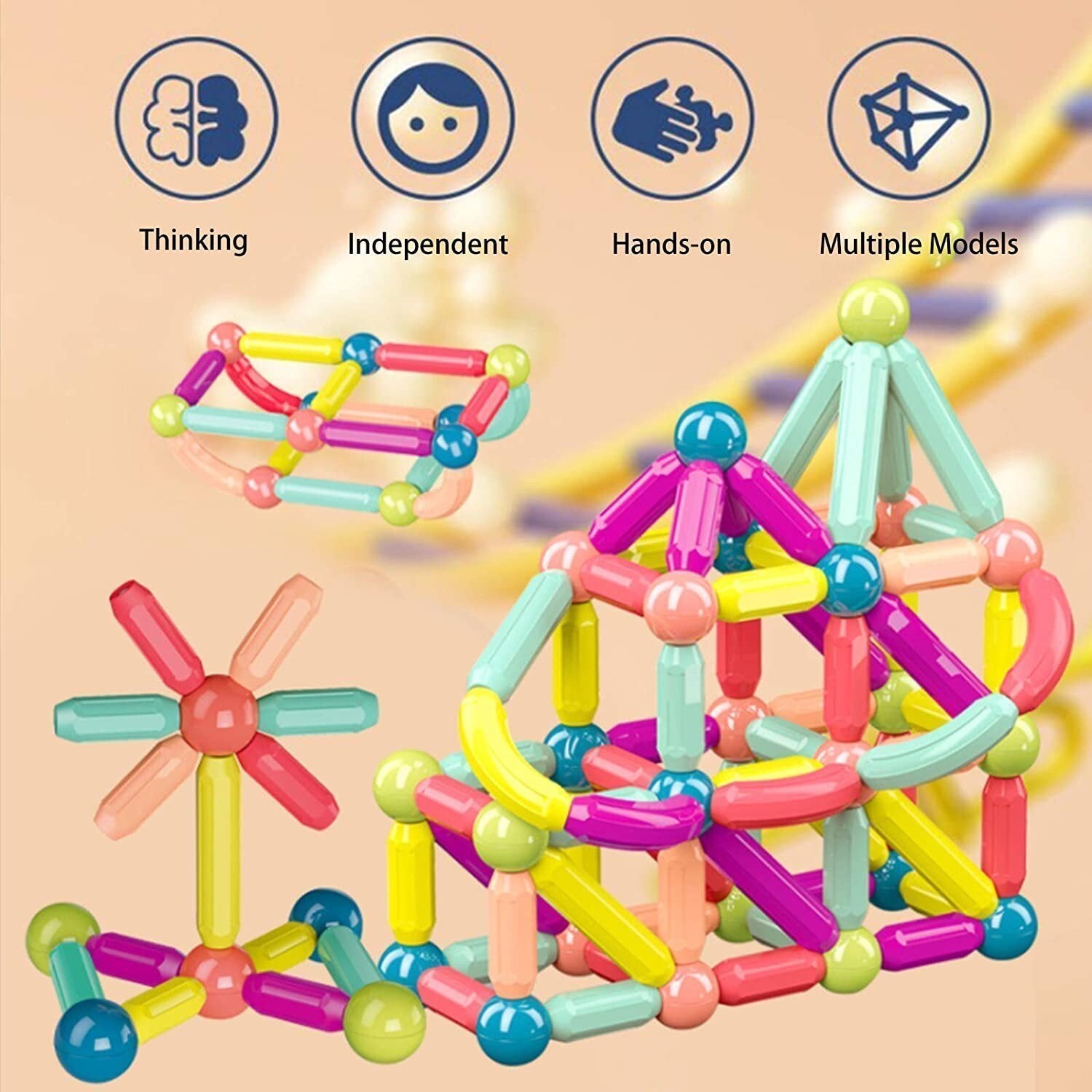 MagnaFun Blocks - Jouets magnétiques pour un jeu créatif et éducatif