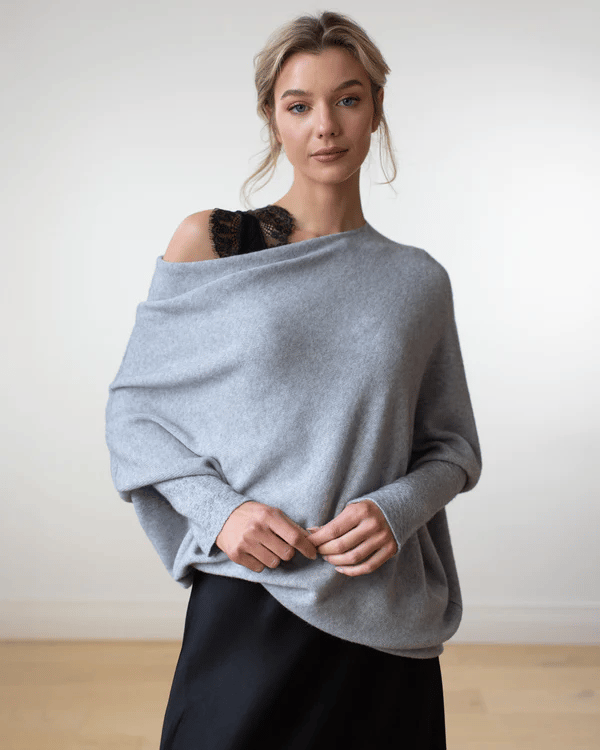 Ασύμμετρο πουλόβερ | Cashmere Blend | Κομψό & άνετο